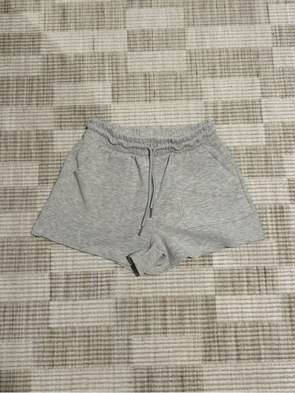 Women's Heather Gray Athletic Drawstring Shorts
